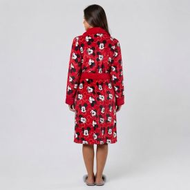 Roupão Adulto Unissex Disney Microfibra m - Mickey Vermelho