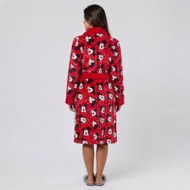 Roupão Adulto Unissex Disney Microfibra P - Mickey vermelho