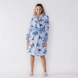 Roupão Adulto Unissex Disney Microfibra P - Stitch