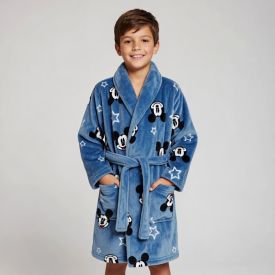 Roupão Infantil m Microfibra Disney - Mickey