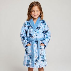 Roupão Infantil P Microfibra Disney - Stitch