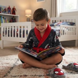 Roupão Infantil P Microfibra Disney - Spidey