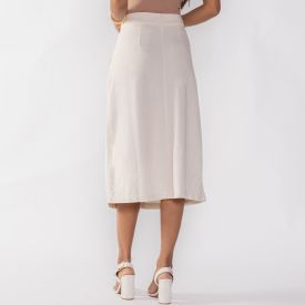 Saia Midi Em Linho Patricia Foster