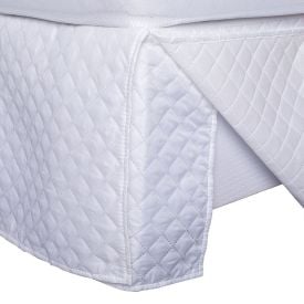 Saia Para Cama Box Casal Matelassê Veste Fácil - Branca