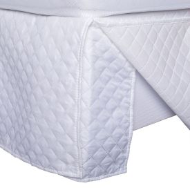 Saia Para Cama Box Queen Matelassê Veste Fácil - Branca
