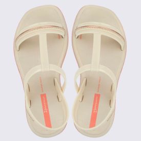 Sandália Ipanema Infantil Glow Off White/Rosa