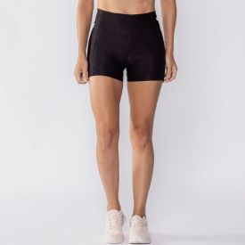 Short Fitness Feminino Com Bolso Scream Preto