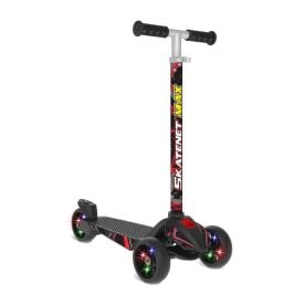 Patinete Infantil 3 Rodas Max Led Ajustável Black Brinquedos Bandeirante
