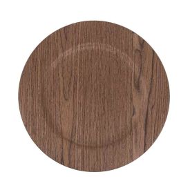 Sousplat Madeira 33Cm - Marrom