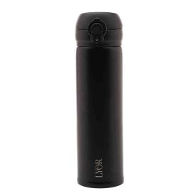 Garrafa Squeeze Térmica Tampa Flip Lyor 410Ml - Preto