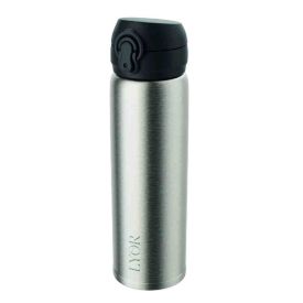 Garrafa Squeeze Térmica Tampa Flip Lyor 410Ml - Inox