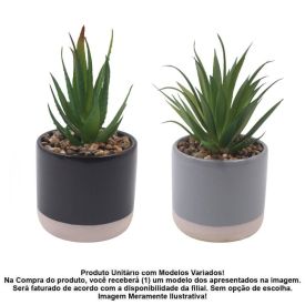 Suculenta Artificial com Vaso de Cerâmica 16Cm Havan Casa - Sortido