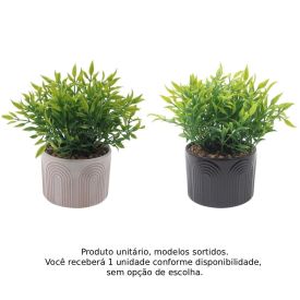 Suculenta Artificial com Vaso de Cerâmica 22Cm Havan Casa - Sortido