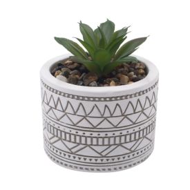 Suculenta Artificial com Vaso de Cimento 9Cm Havan Casa - Sortido