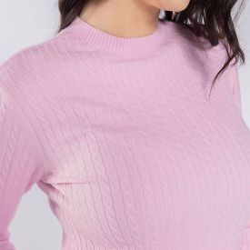 Suéter Feminino De Tricot Trançado Boby Blues