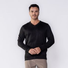 Suéter Masculino De Tricot Gola V Marc Alain