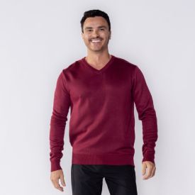 Suéter Masculino De Tricot Gola V Marc Alain