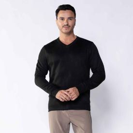 Suéter Masculino De Tricot Gola V Marc Alain