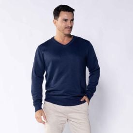 Suéter Masculino De Tricot Gola V Marc Alain