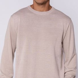 Suéter Masculino Em Tricot Com Textura Thing Natural