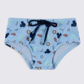 Sunga Infantil Menino Mickey 1 a 3 Anos Disney Azul