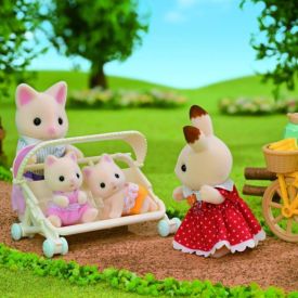 Sylvanian Families Carrinho de Trigêmeos com Gatos Persas Epoch - 5880