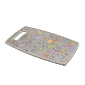 Tábua de Plástico para Corte Lyor 37Cm - Cozinha Cinza