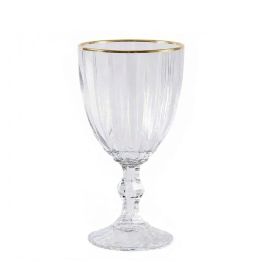 Taça de Água Atenas com Filete Dourado 320Ml - Havan Casa