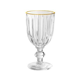 Taça De Àgua Melina Com Filete Dourado Hauskraft - 260ml