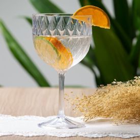 Taça De Gin Plasútil Glamour 540Ml - Transparente