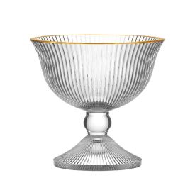 Taça De Sobremesa Graffiato Com Filete Dourado 200Ml - Hauskraft