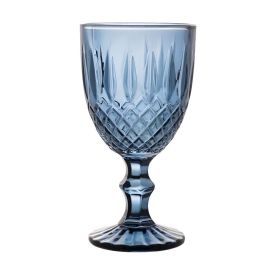 Taça De Vidro Greek Wolff 345Ml - Azul