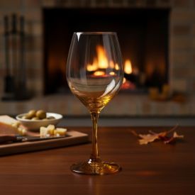 Taça de Vinho Barone Demi Âmbar 490Ml - Vidro