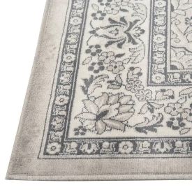 Tapete para Quarto e Sala 1,00X1,40 m Belga Havan Casa - Moldura Cinza E Bege