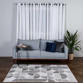 Tapete Para Quarto E Sala 1,40X2,00 M Belga Havan Casa - Bege Cinza