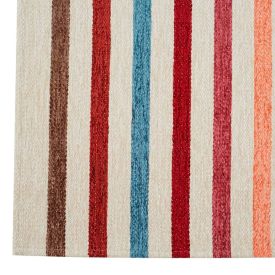 Tapete para Quarto e Sala Chenile 1,20X1,60 m Havan Casa - Off White Listrado