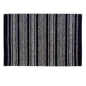 Tapete para Quarto e Sala Chenile 1,20X1,60 m Havan Casa - Preto Listra