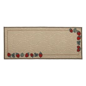 Tapete para Cozinha 50Cmx1,20 m Havan Casa - Morangos Taupe
