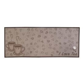 Tapete para Cozinha 50Cmx1,20 m Havan Casa - I Love Tea Bege 