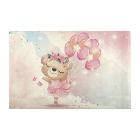 Tapete Para Quarto Infantil 80X125 Cm Havan Casa - Bailarina Rosa