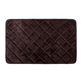 Tapete para Banheiro 50X80 cm Majestic Havan Casa - Antracite Quadriculado