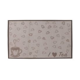 Tapete para Cozinha 50X70 cm Napoli Havan Casa - I Love Tea Bege 