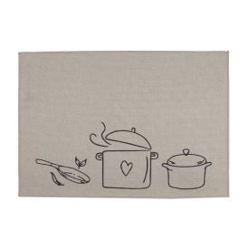 Tapete para Cozinha 53X70cm Nature Havan Casa - Cinza Amor