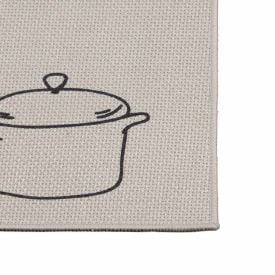 Tapete para Cozinha 53X70cm Nature Havan Casa - Cinza Amor