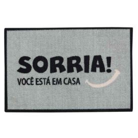 Tapete Capacho de Entrada Divertido 40X60 cm Havan Casa - Sorria