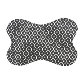 Tapete Para Pet Tecil 38X56 Cm Osso Havan Casa - Preto Patinhas