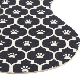 Tapete Para Pet Tecil 38X56 Cm Osso Havan Casa - Preto Patinhas