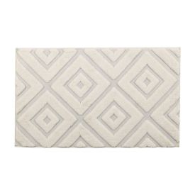 Tapete para Quarto e Sala 60Cmx100cm Milano Havan Casa - Marfim Losango