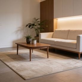 Tapete para Quarto e Sala 1,33 X 2,00 m Lucca Havan Casa - Bege