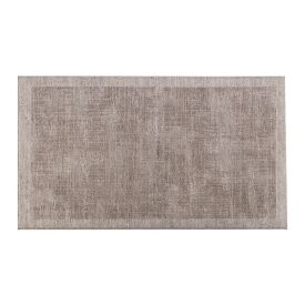 Tapete para Quarto e Sala 60Cmx1,00 m Cairo Havan Casa - Bege E Marrom Moldura